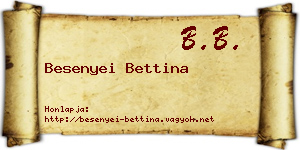 Besenyei Bettina névjegykártya